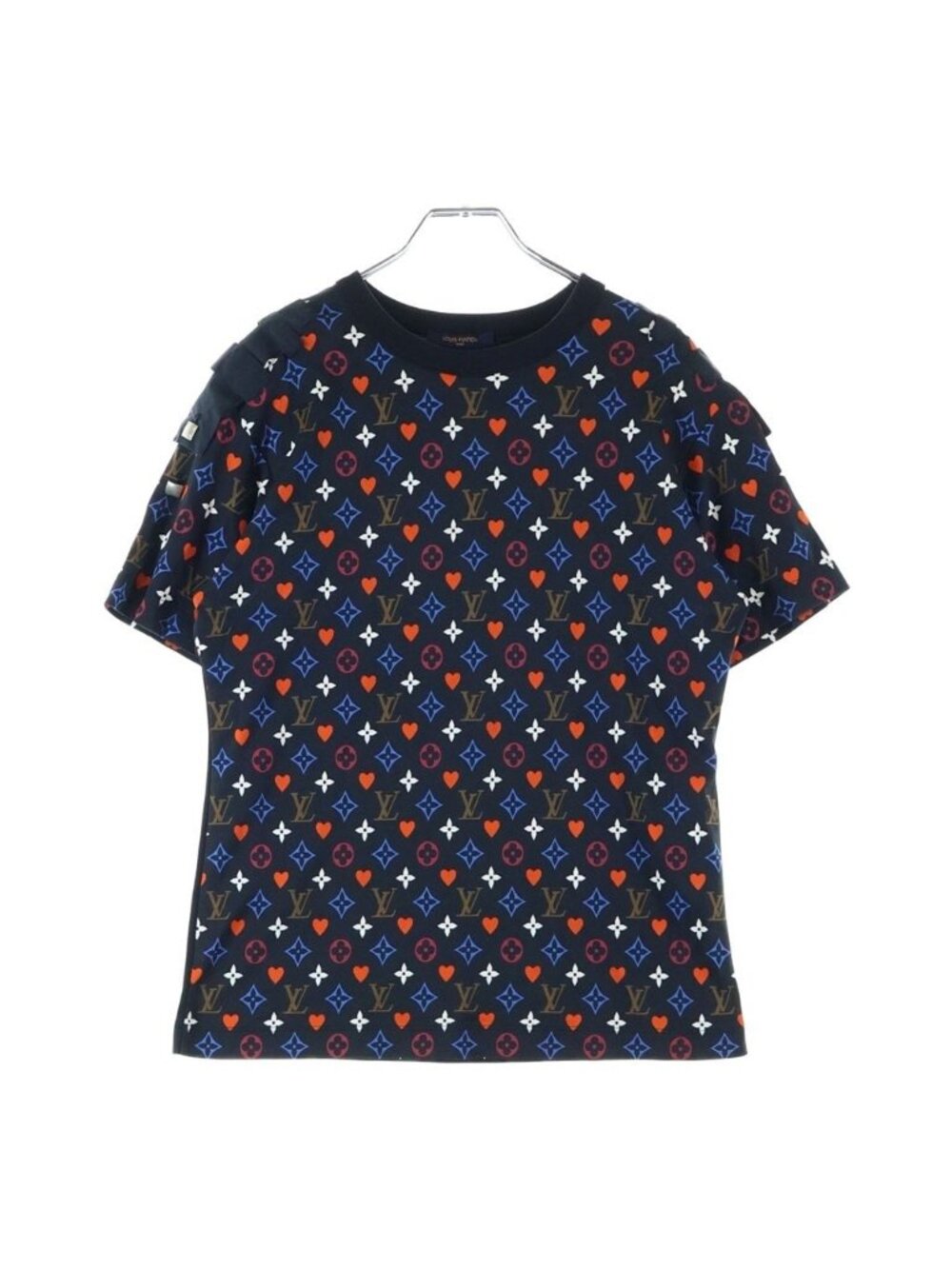 Louis Vuitton Monogram Game on Contrast Back Short Sleeve Crew Neck T-Shirt
